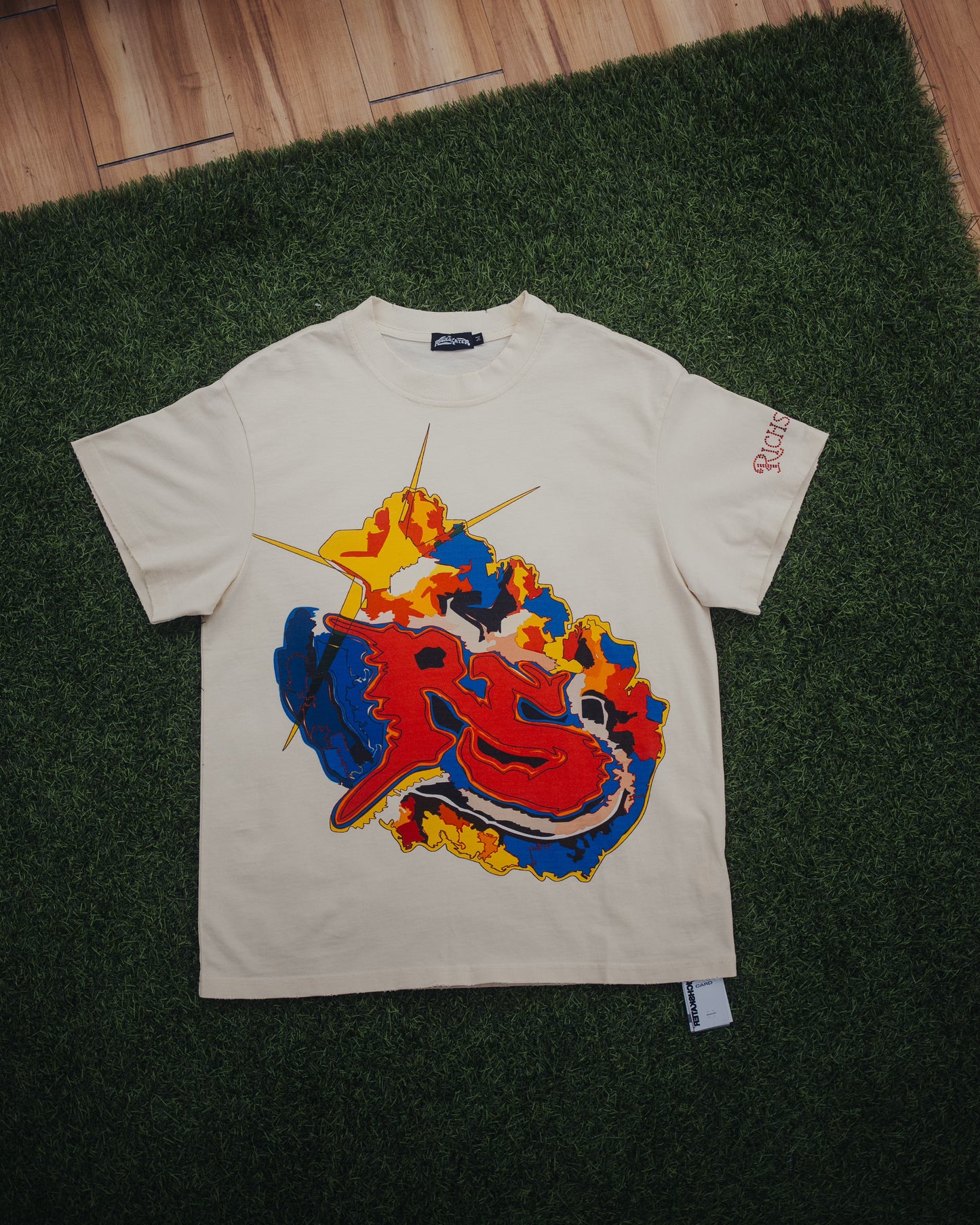 Cream Multi Color Logo T-Shirt